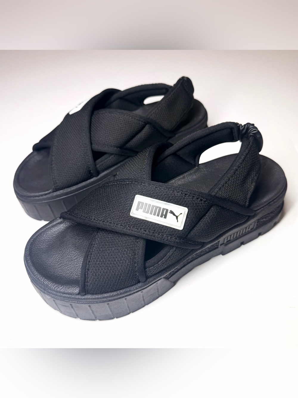 PUMA Women’s MAYZE  Platform sandals black Size -7